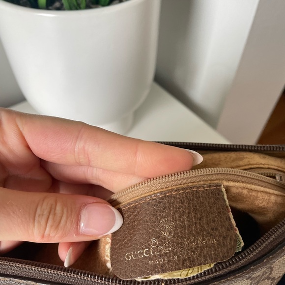 SOLD GUCCI Sherry line GG Web PVC canvas browns crossbody shoulder bag - Picture 10 of 10